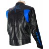 RTX Force One Blue Black Leather Biker Jacket